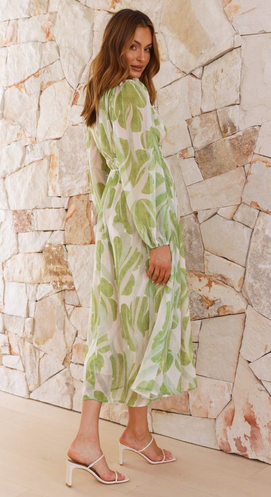 Sideris Midi Dress Green