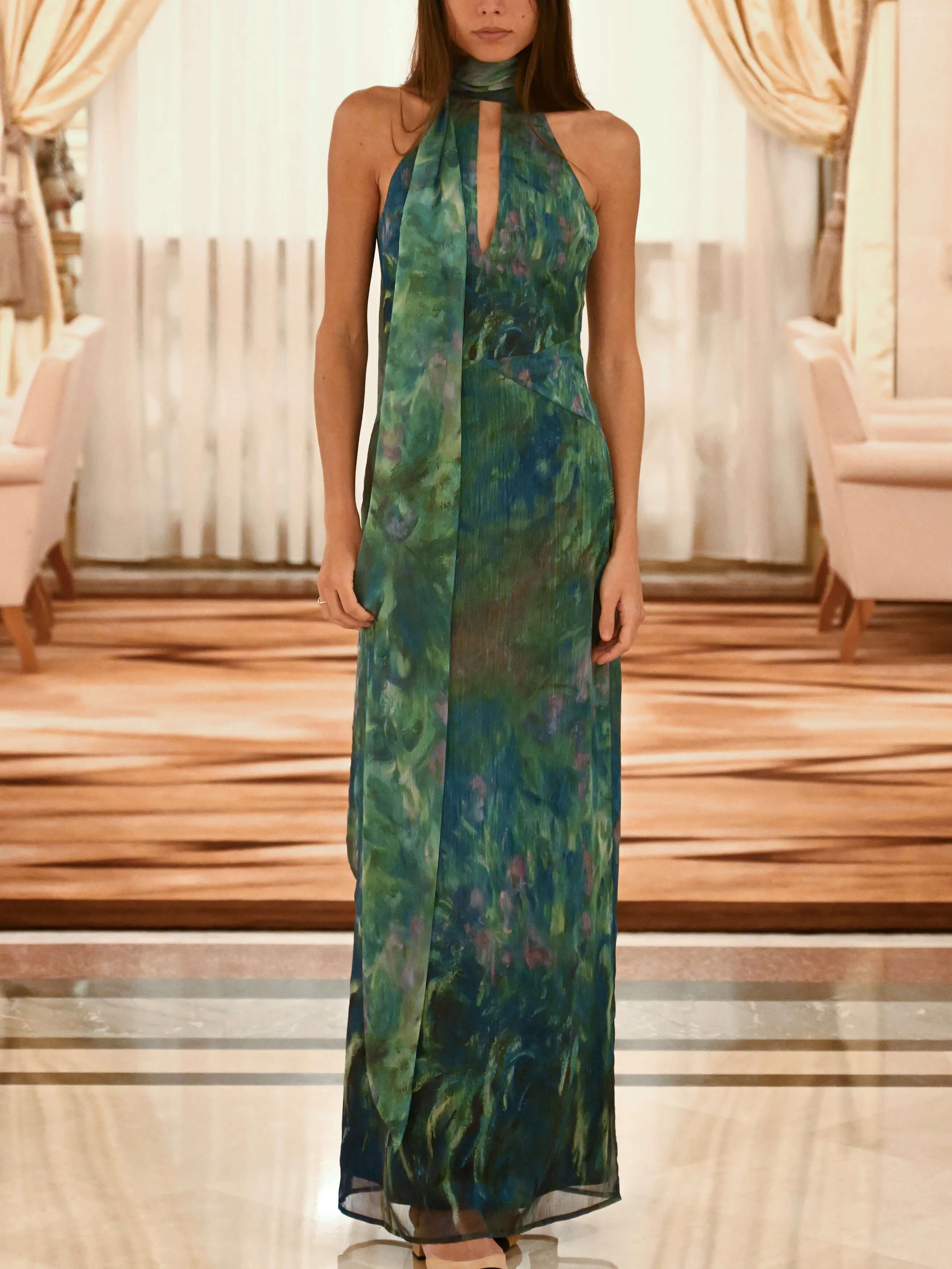 Monet maxi Dress Irises