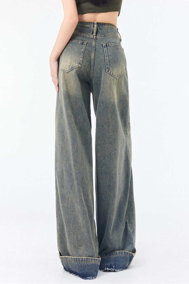 Vintage Ochre Straight Jeans