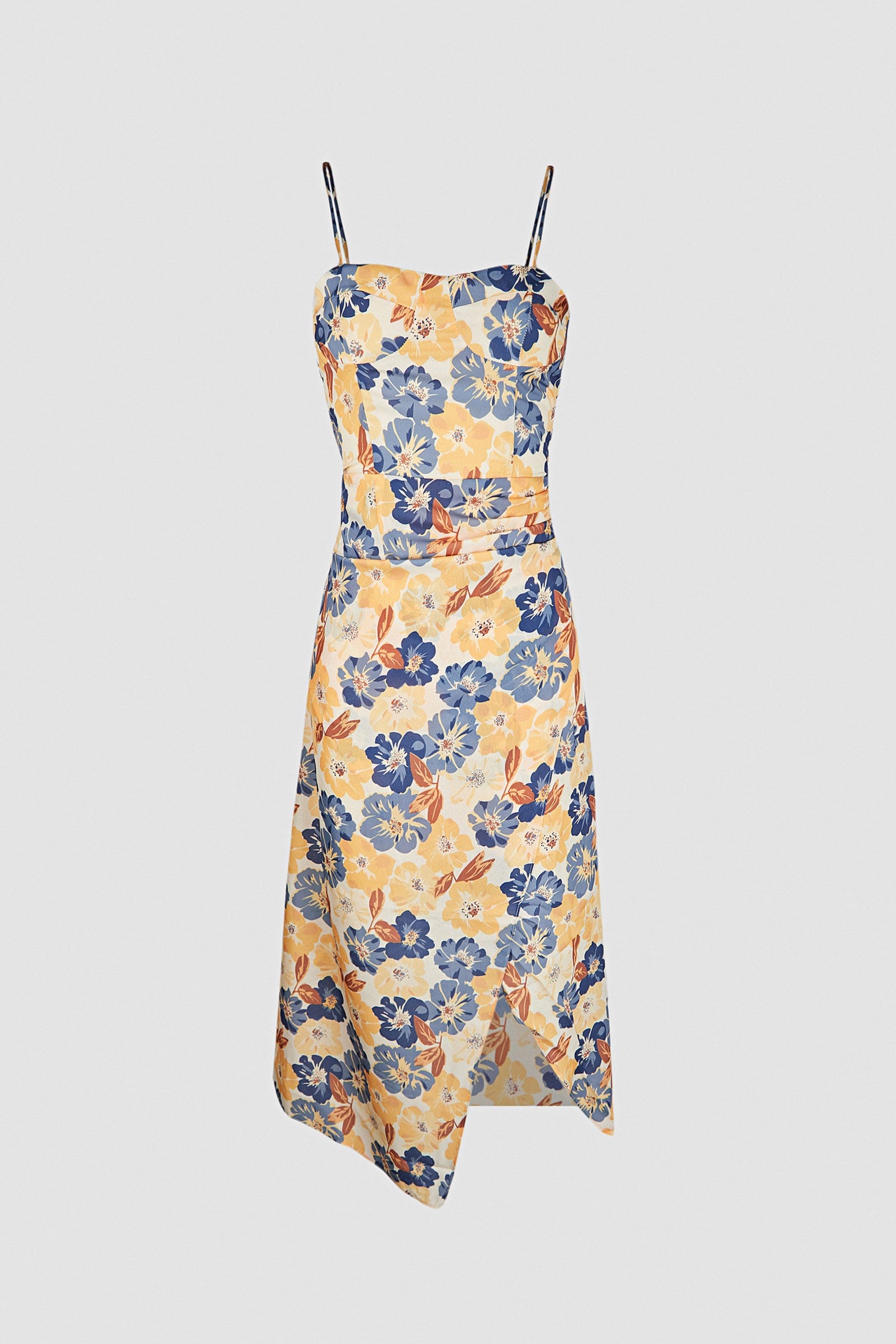 Paityn Gold Floral Midi Dress