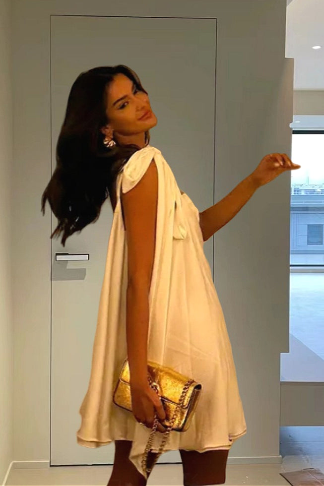 Sexy Sloped Shoulder Cutout Bodycon Party Dress