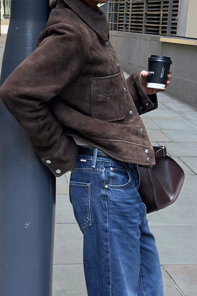 SingleBreasted Suede Jacket