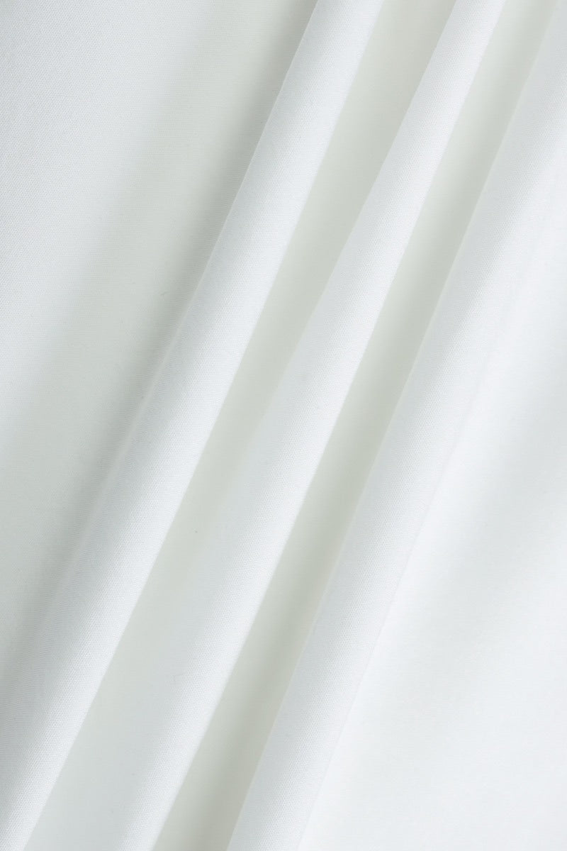 White U-Neck Sleeveless Ruched Bodycon Mini Dress 8