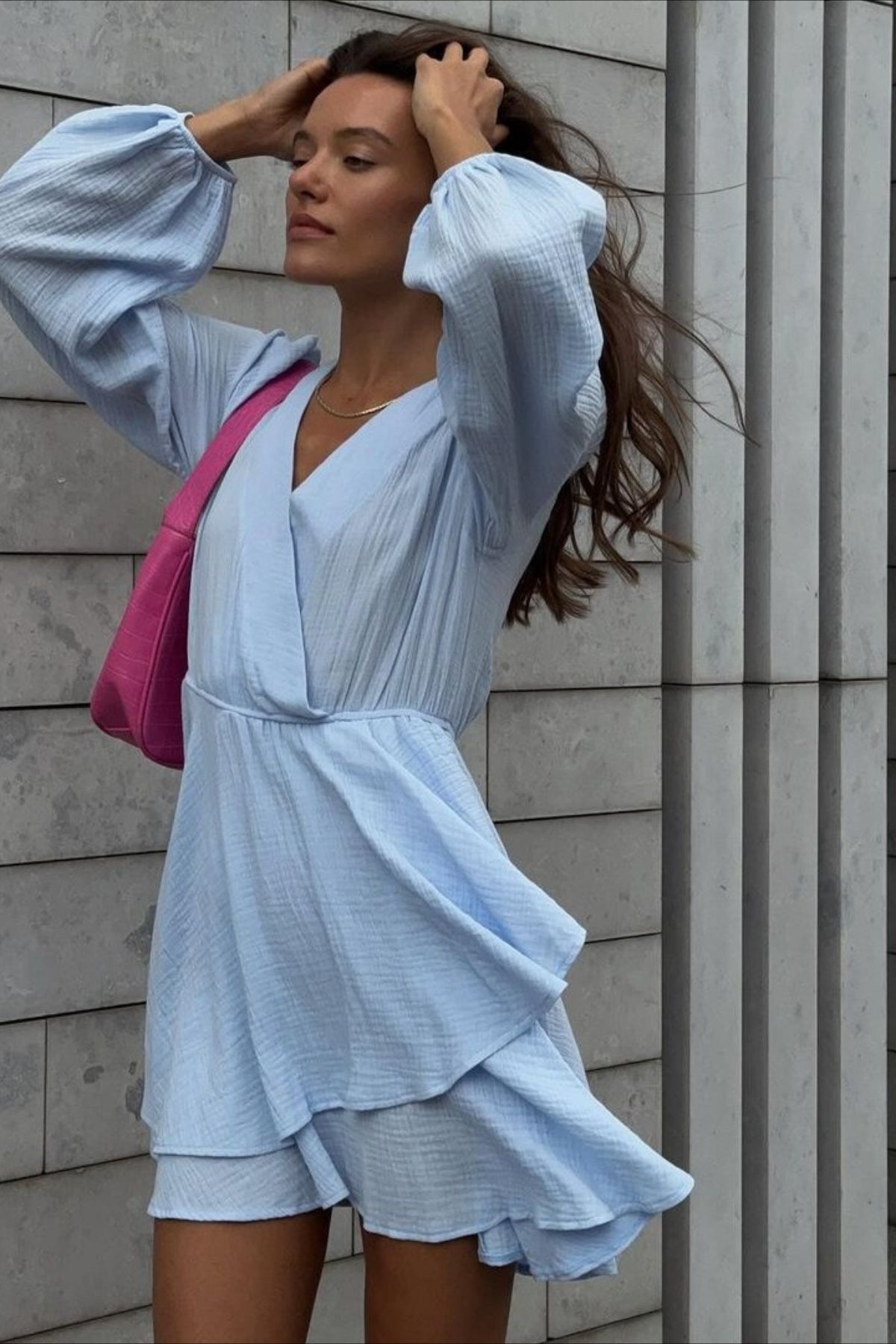 Long Sleeve Fitted Midi Dress