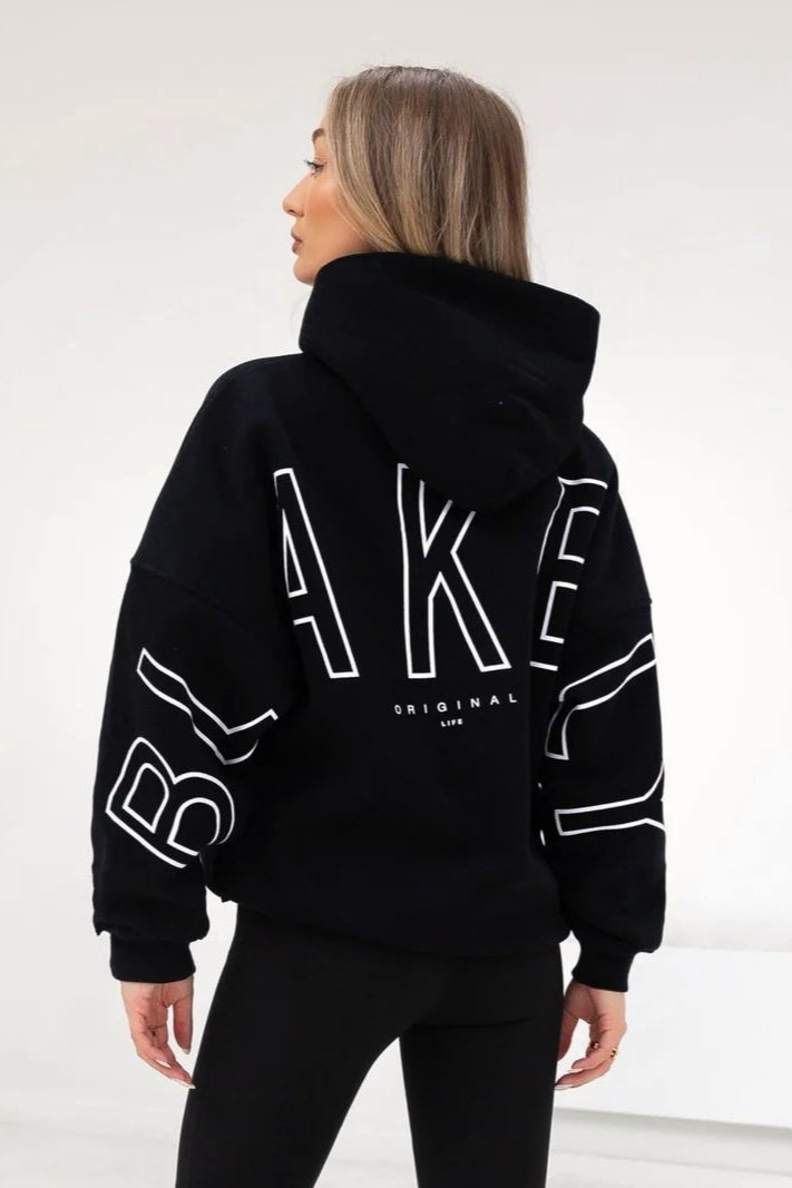 Printed Thick Loose Hoodie