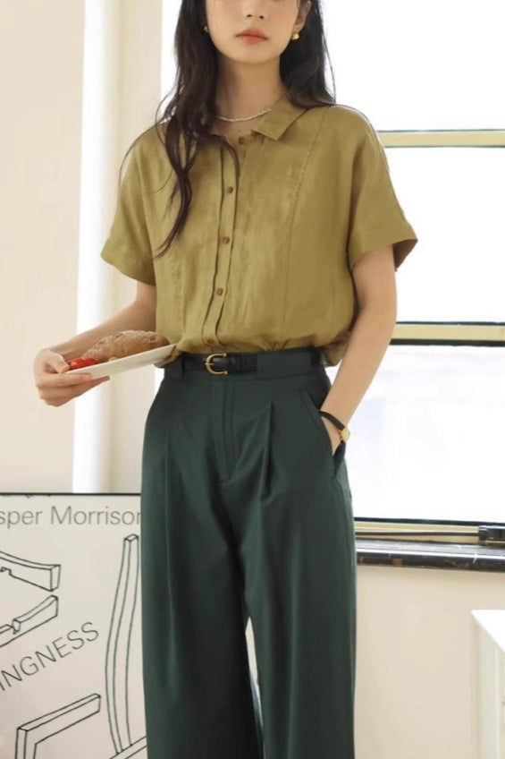 Vintage Linen Relaxed Blouse