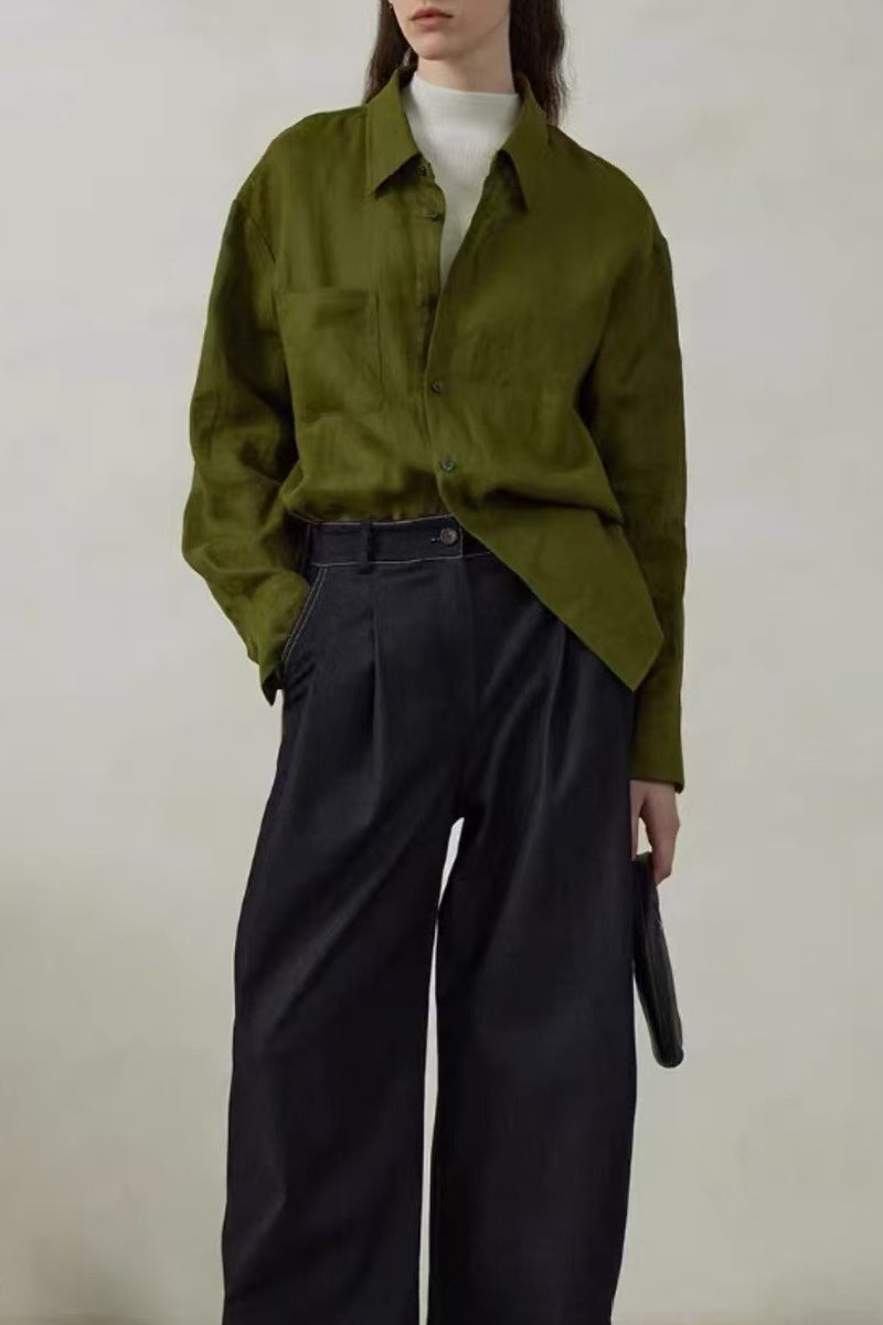 Linen Minimalist Layering Blouse