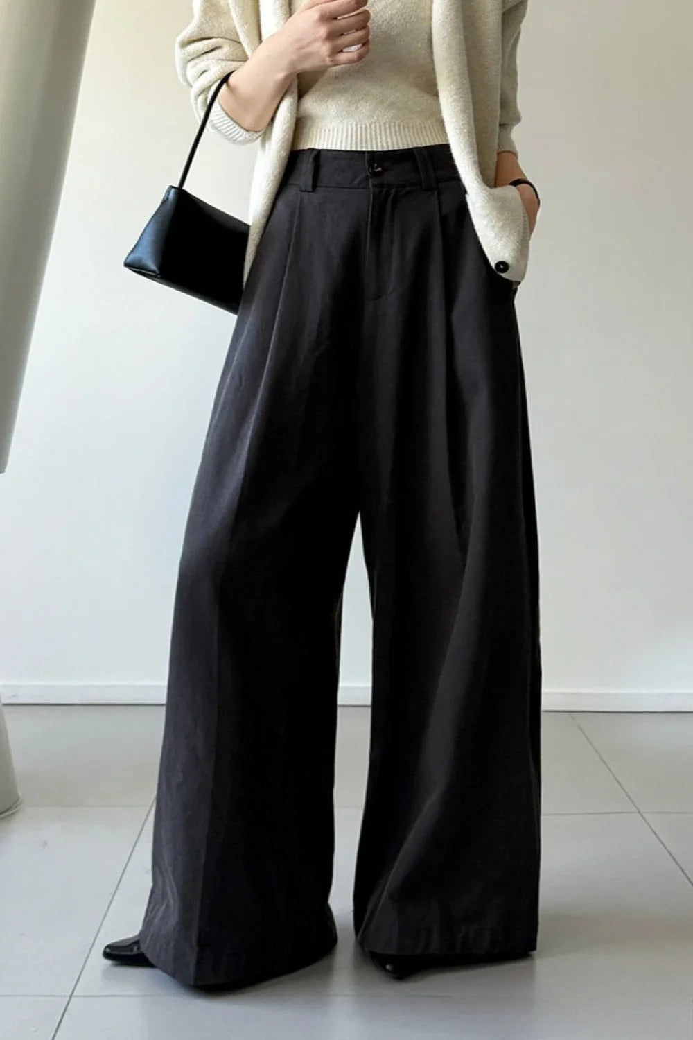 Retro Relaxed HighWaisted WideLeg Pants