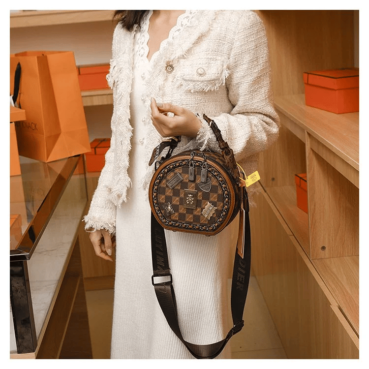 vintage bear badge print bags