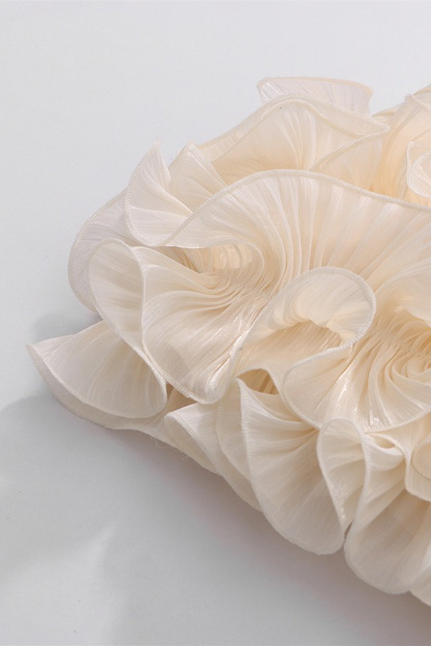 Tube Top Floral Applique Reception Dress