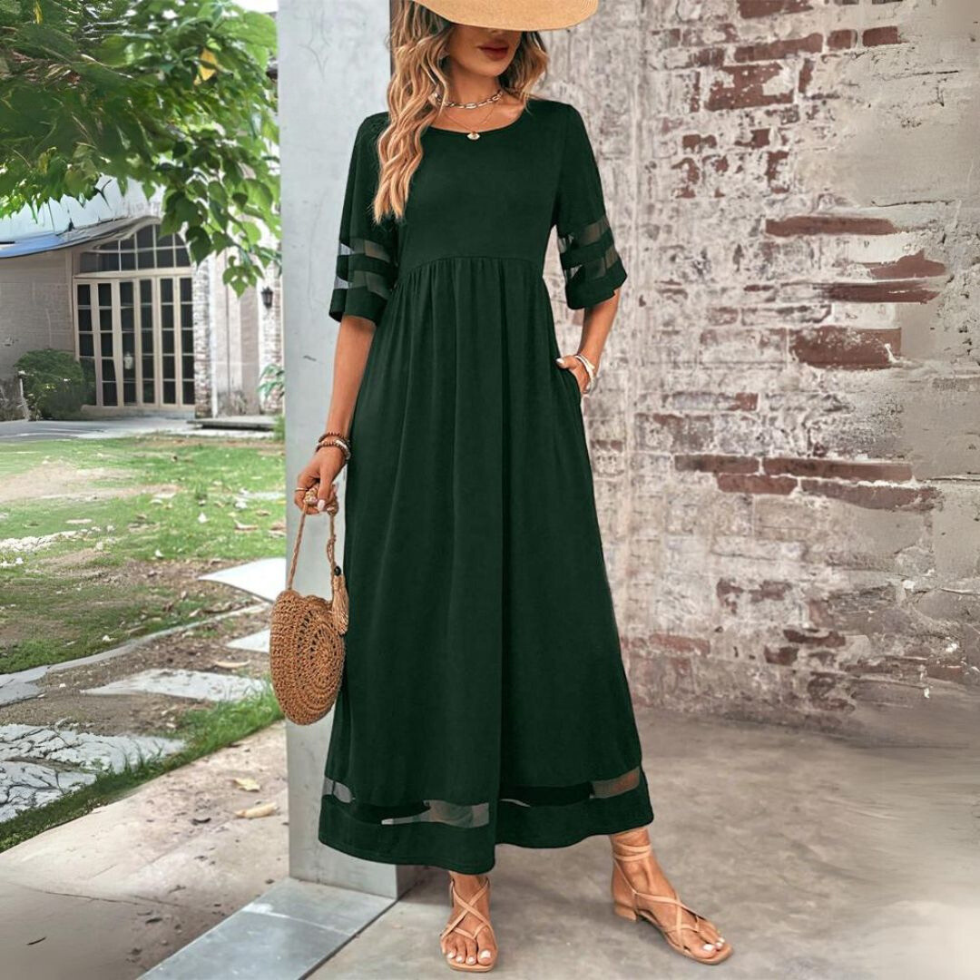 Aria Premium Dress with Transparent Sleeves Chic Silhouette Collection