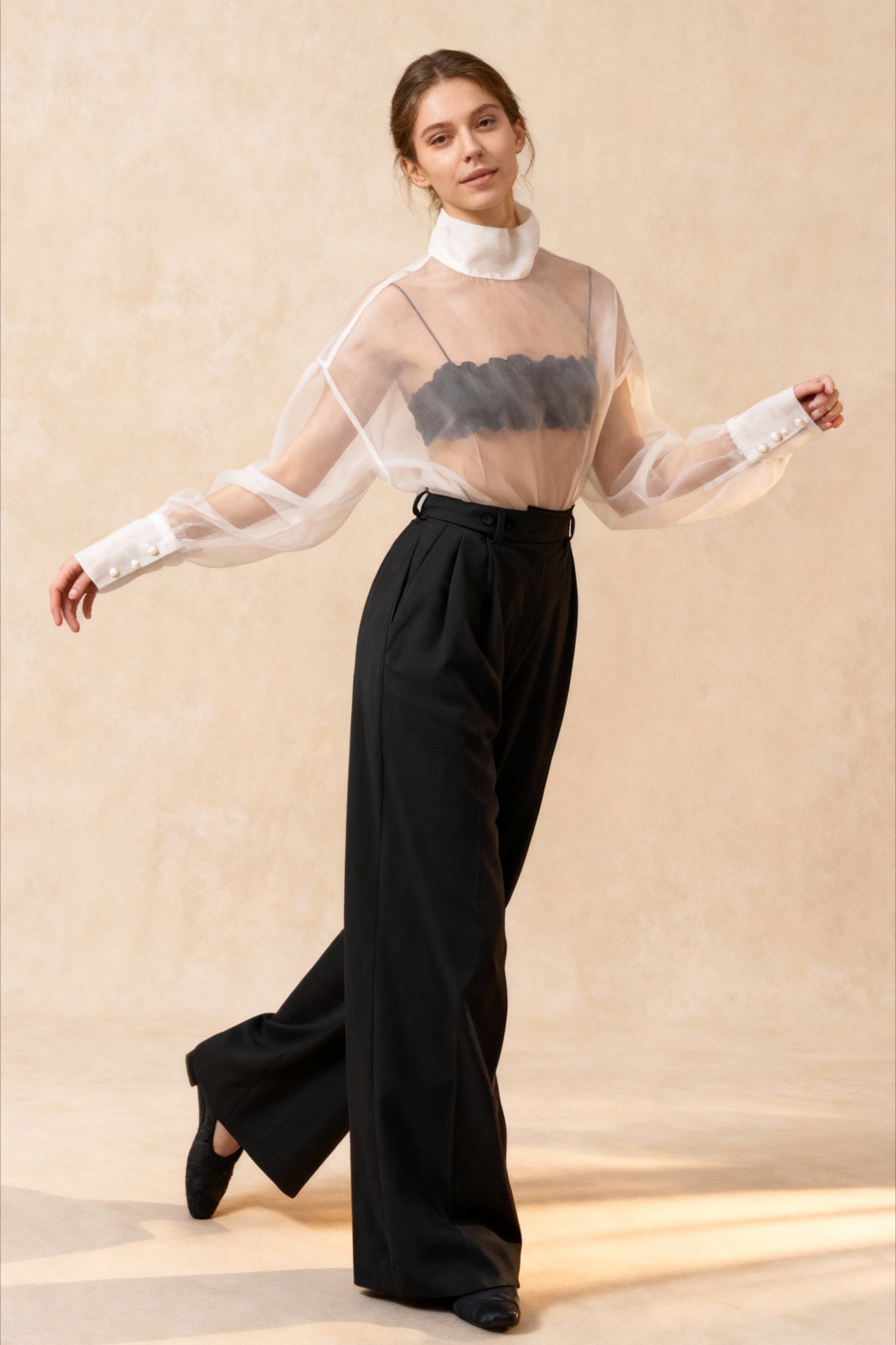 Mesh SeeThrough Long Sleeve Shirt