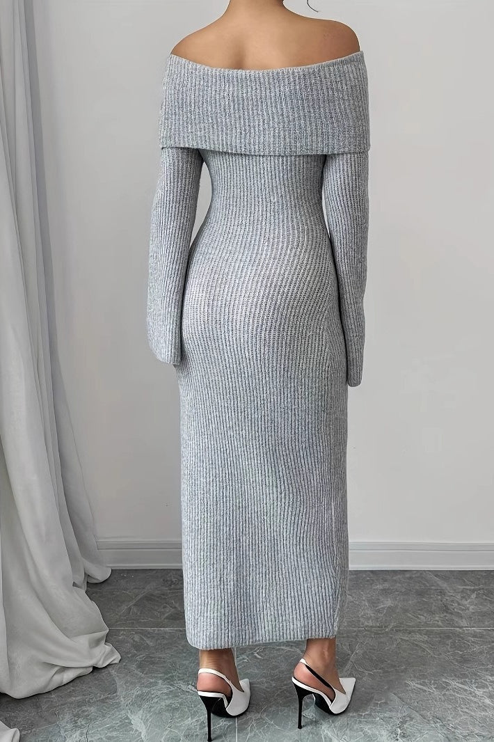 LongSleeve Knit Maxi Sweater Dress