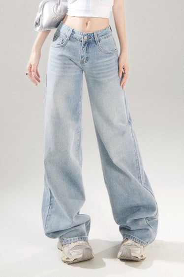 Low Rise Loose Wide Jeans