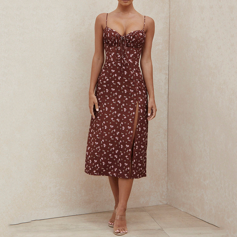 Amina Luxe Women's Summer Floral Wedding Guest Strap Dress 2024 Everyday Edit