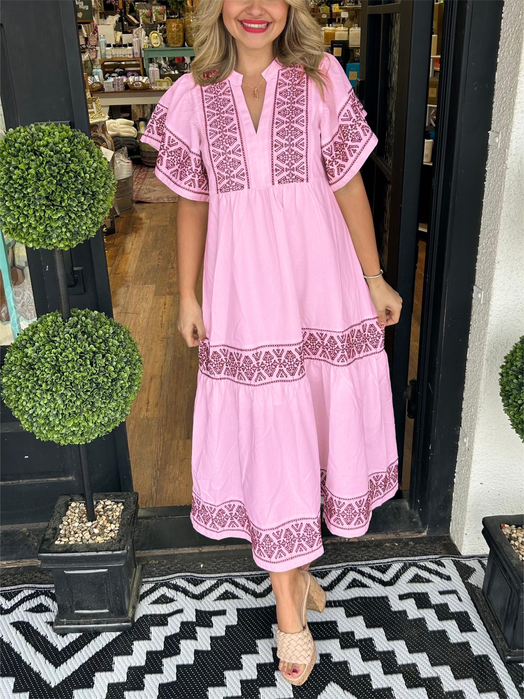 Sole Effortless Loose Puff Sleeve Dress Elevated Occasion Wear