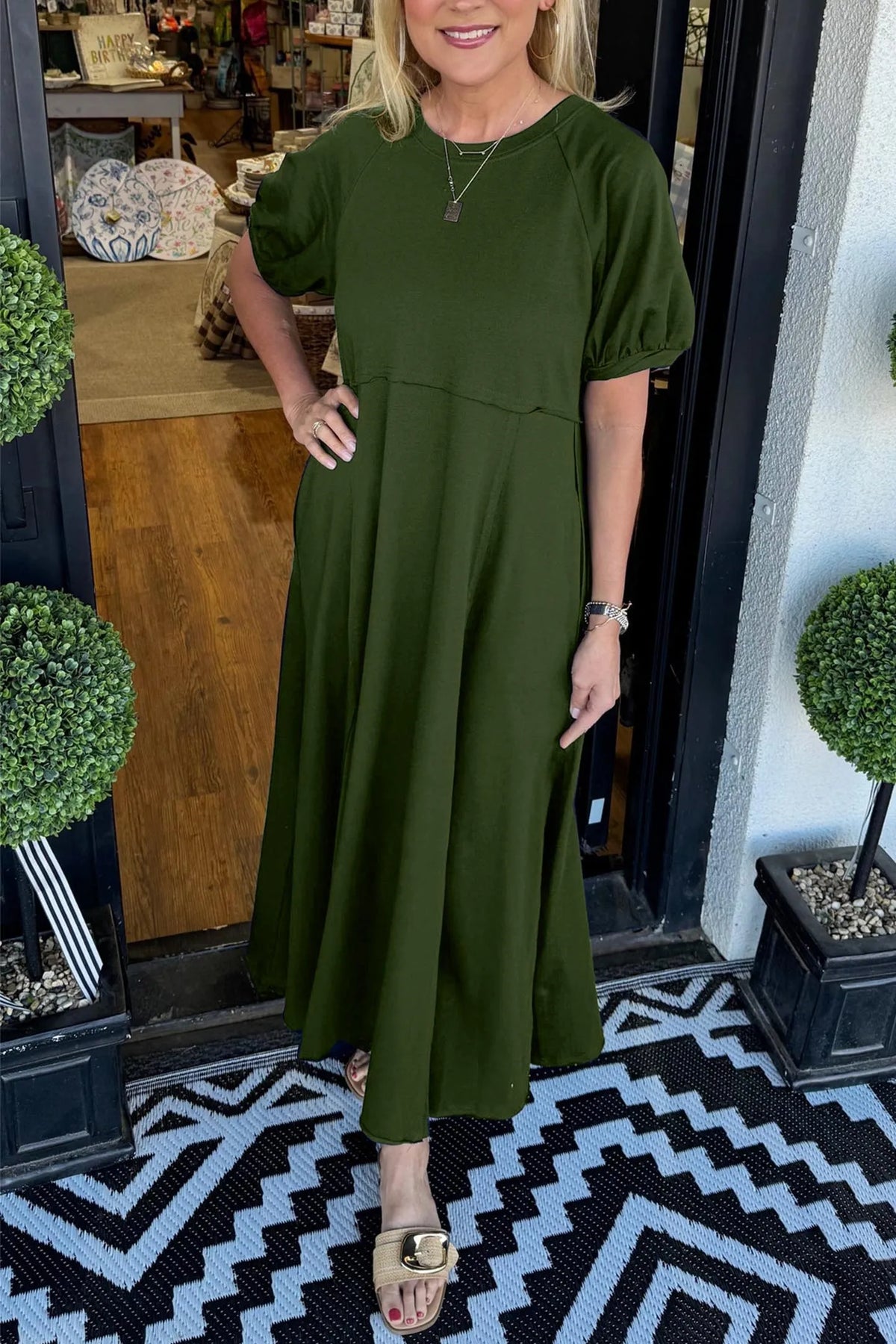 ODETTE | Puff-Sleeve Maxi for Flattering Grace and Comfort 6