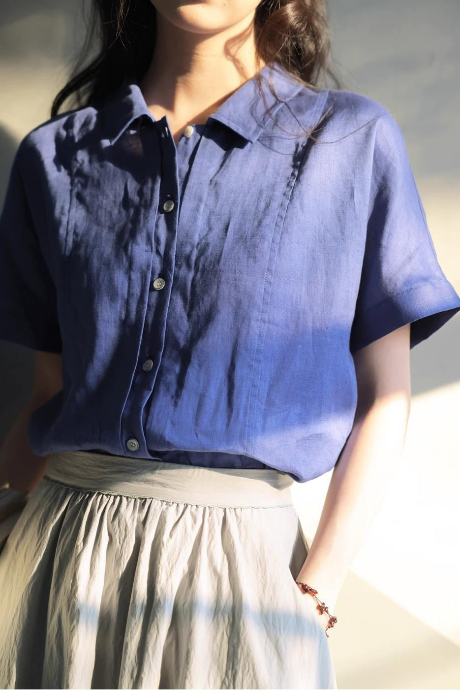 Vintage Linen Relaxed Blouse