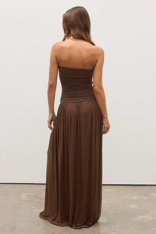 Strapless Off Shoulder Maxi Dress 9