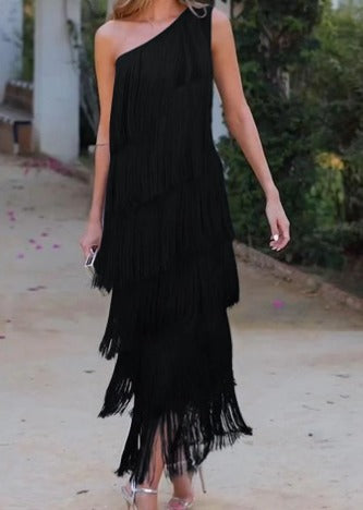 Irma Minimalist One Shoulder Dress Statement Occasion Edit