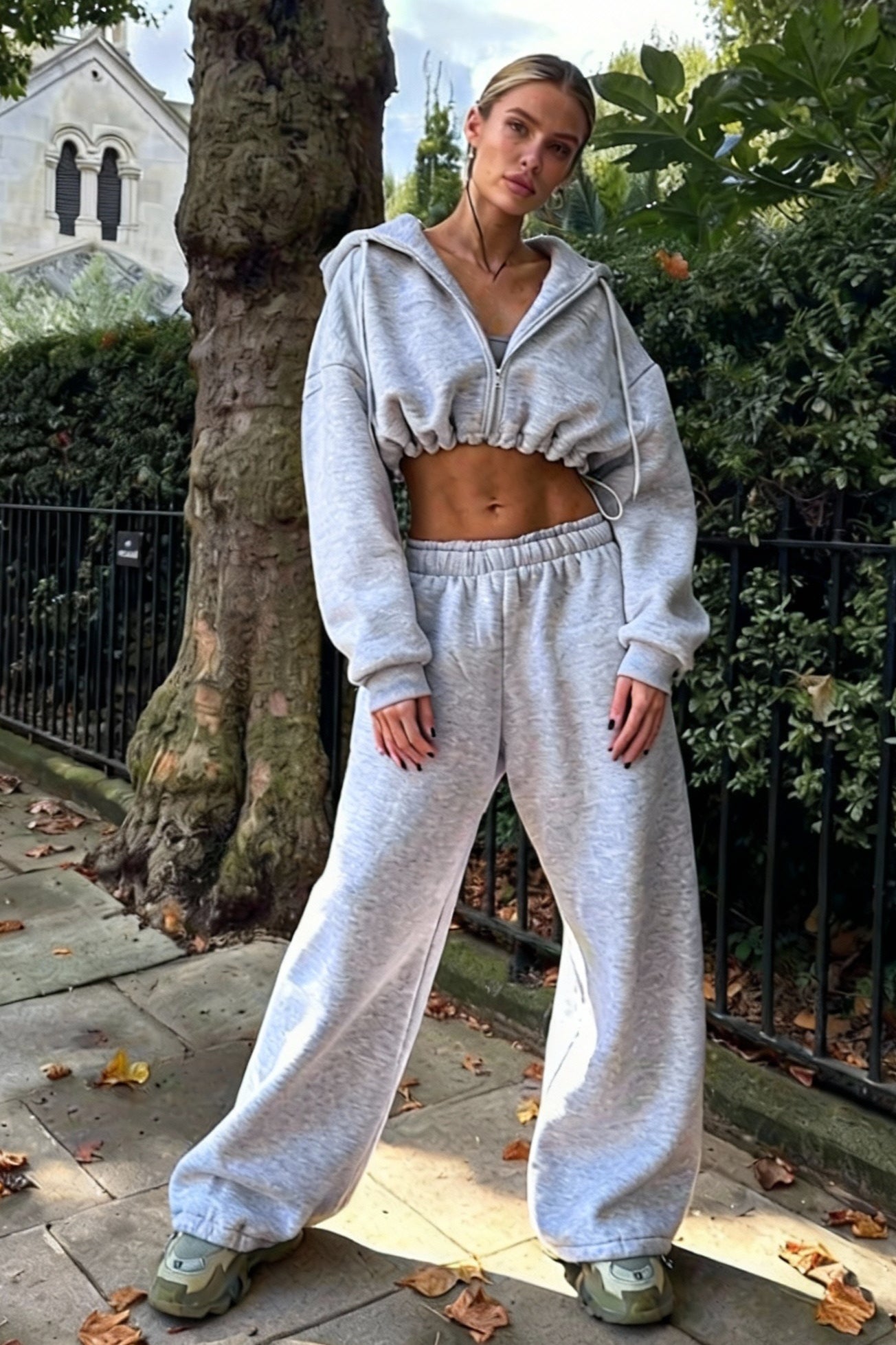 Twopiece Streetwear Loose Sweater Suit