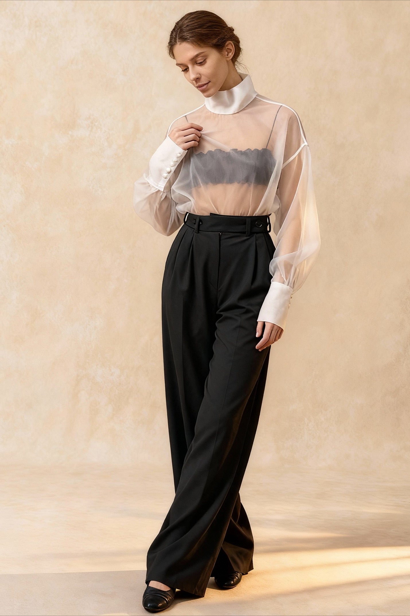 Mesh SeeThrough Long Sleeve Shirt