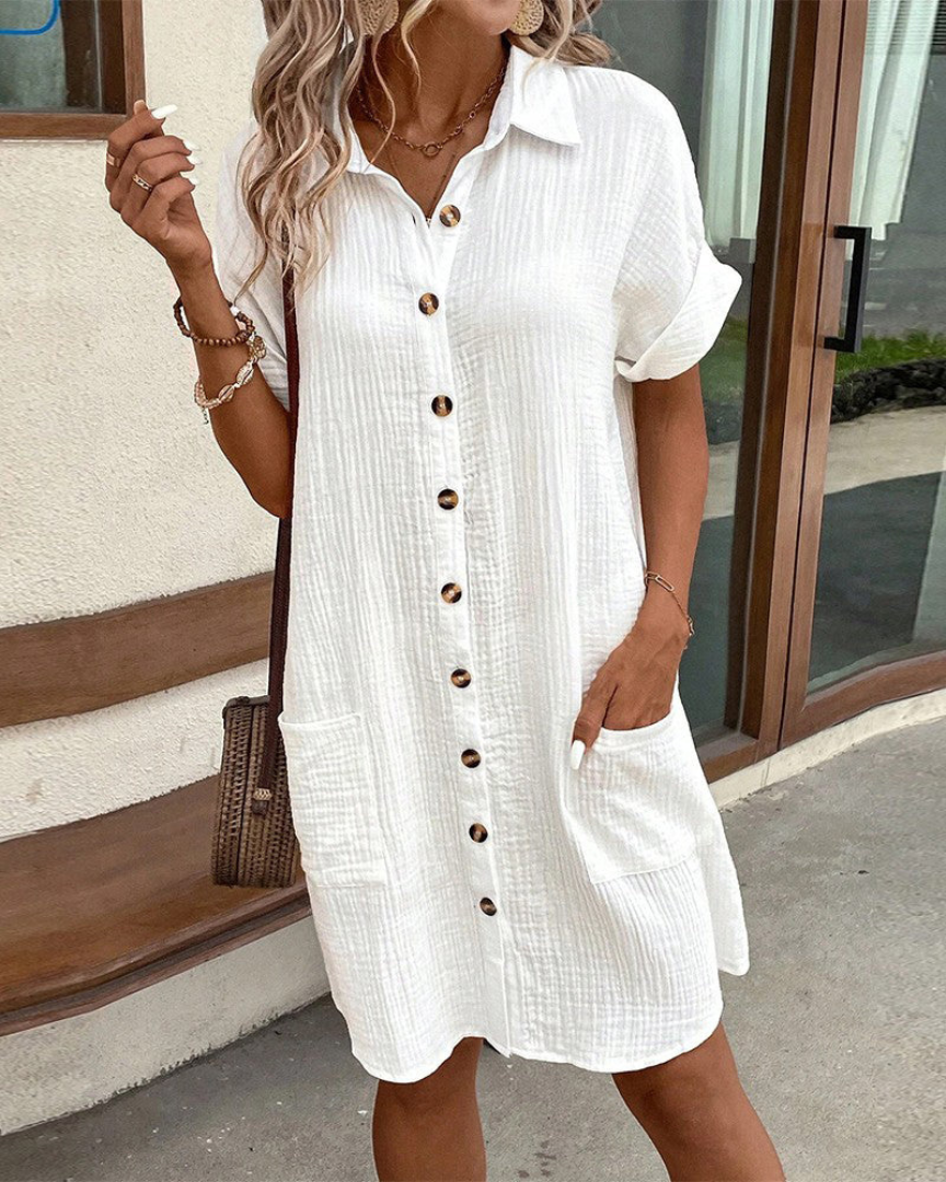 Vera Womens Shirt Dress Premium Dress with Premium Casual Styling