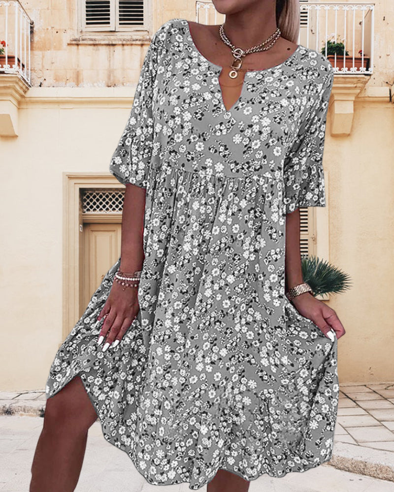 Irene Premium Dress Floral Pattern Elevated Occasion Wear