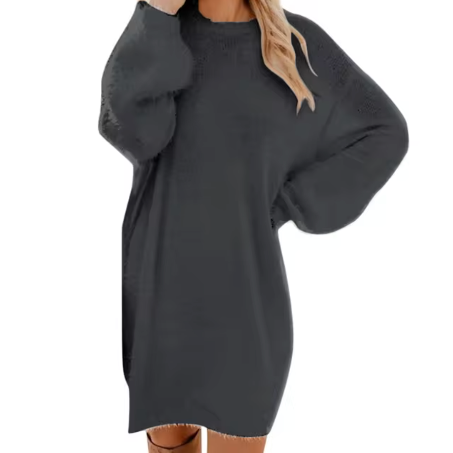 Olga Casual Knit Dress Dress with Relaxed Fit and Streetwear Style