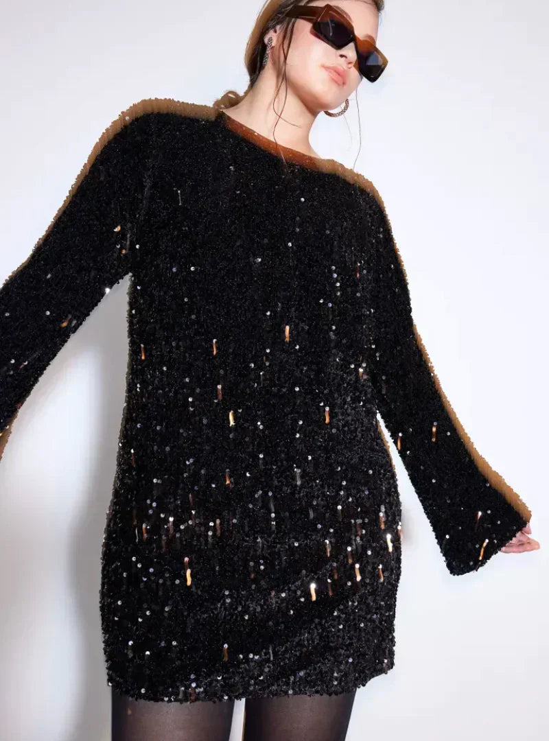 Endora Glitter Dress for Women Cocktail Hour Style