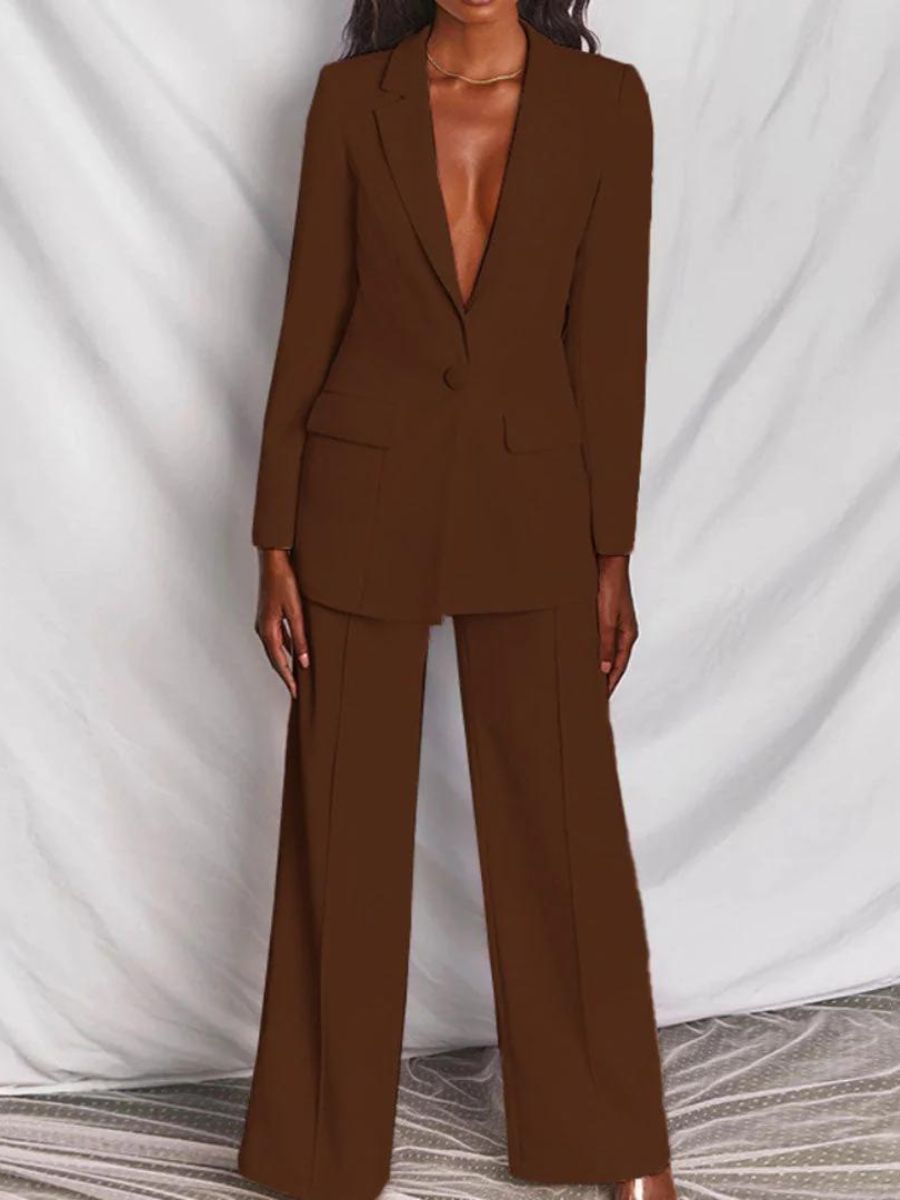 Rosalía Chic Blazer and Trousers Set for Women's Business Dress Elevated Occasion Wear