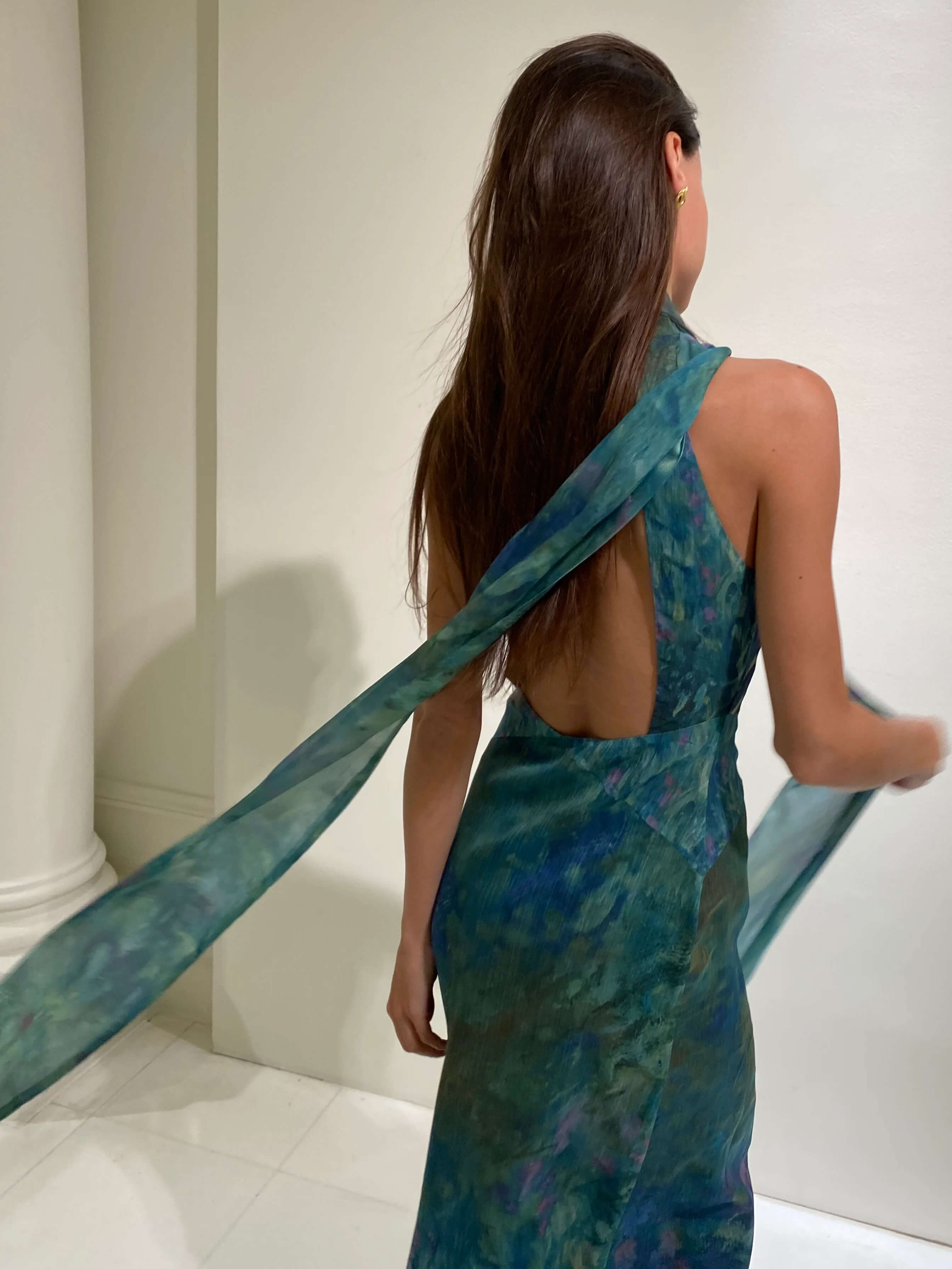 Monet maxi Dress Irises