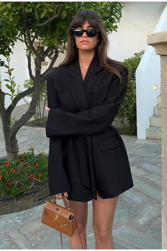 LaceUp Casual Cardigan Blazer