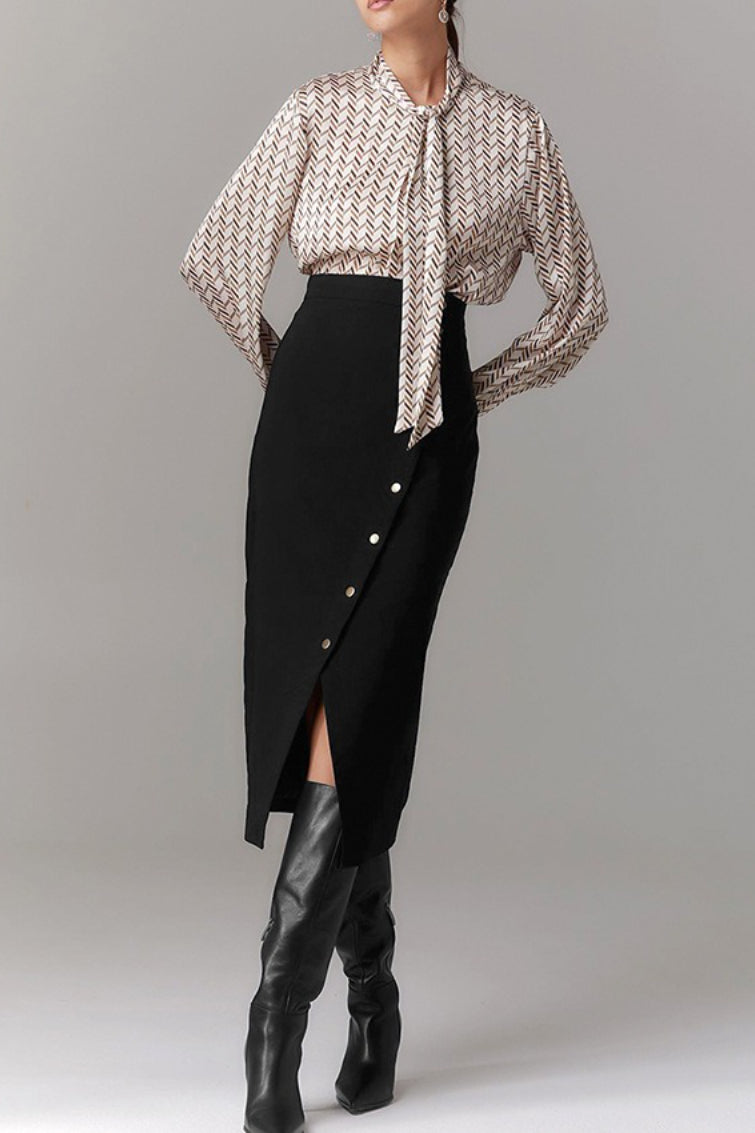 Elegant Design Midi Skirt