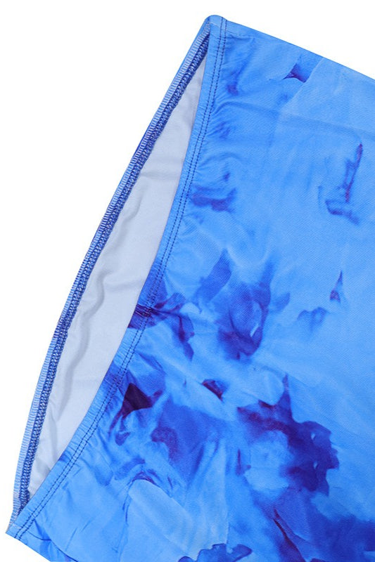 Strapless Abstract Floral Print Bodycon Maxi Dress 11