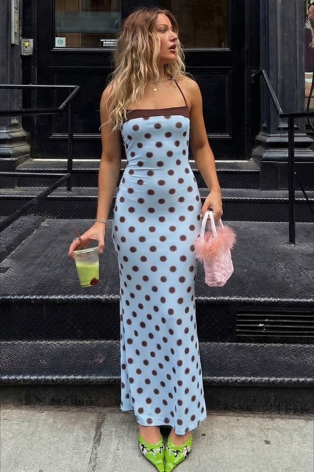 Retro Spotted Sexy Slim Fit Slip Dress