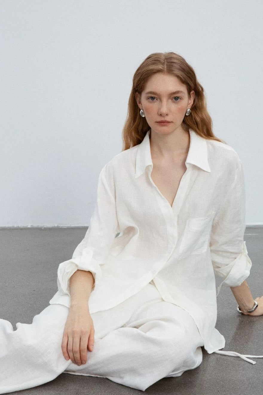 Pure Linen UV Protection Blouse