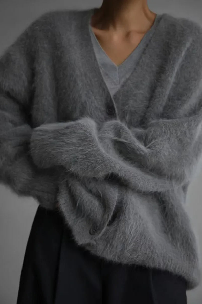 Oversized VNeck Knit Cardigan