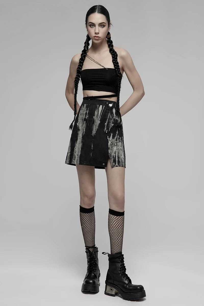 Women's Side Slit Small Sexiness Tie Dyed Aline Mini Daily High Waist Fashion Sexy Skirt