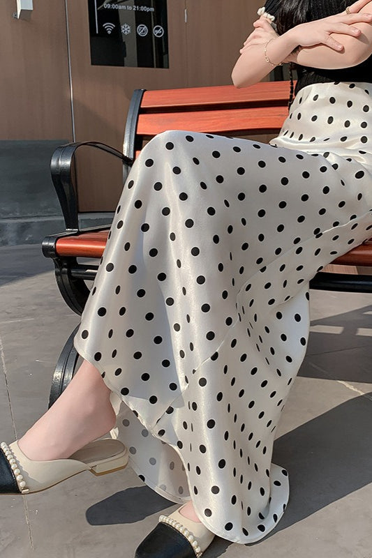 HighWaist Polka Dot Fish Tail Skirt