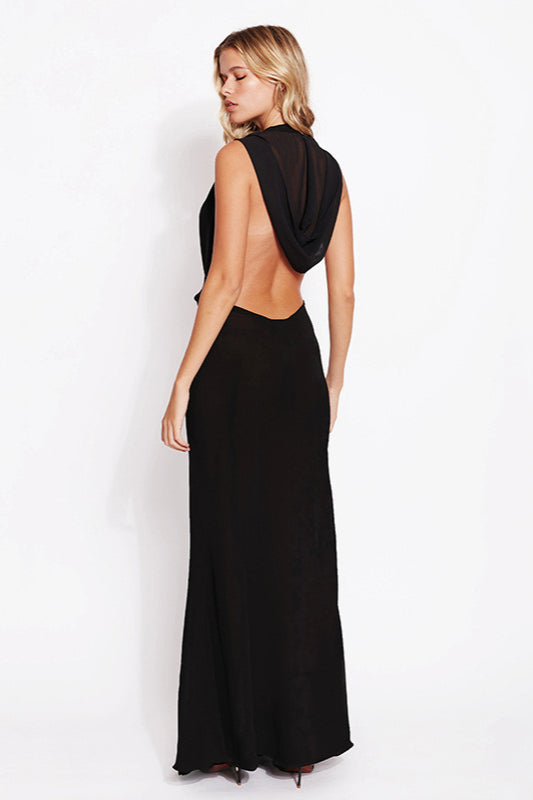 Hooded Deep V Backless Bodycon Dress 4