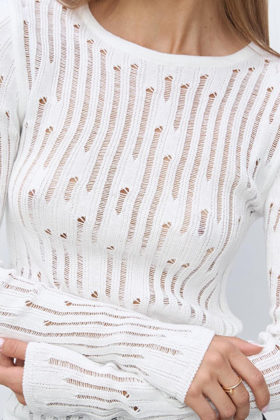 Sheer Elegant Premium Casual Knit Sweater
