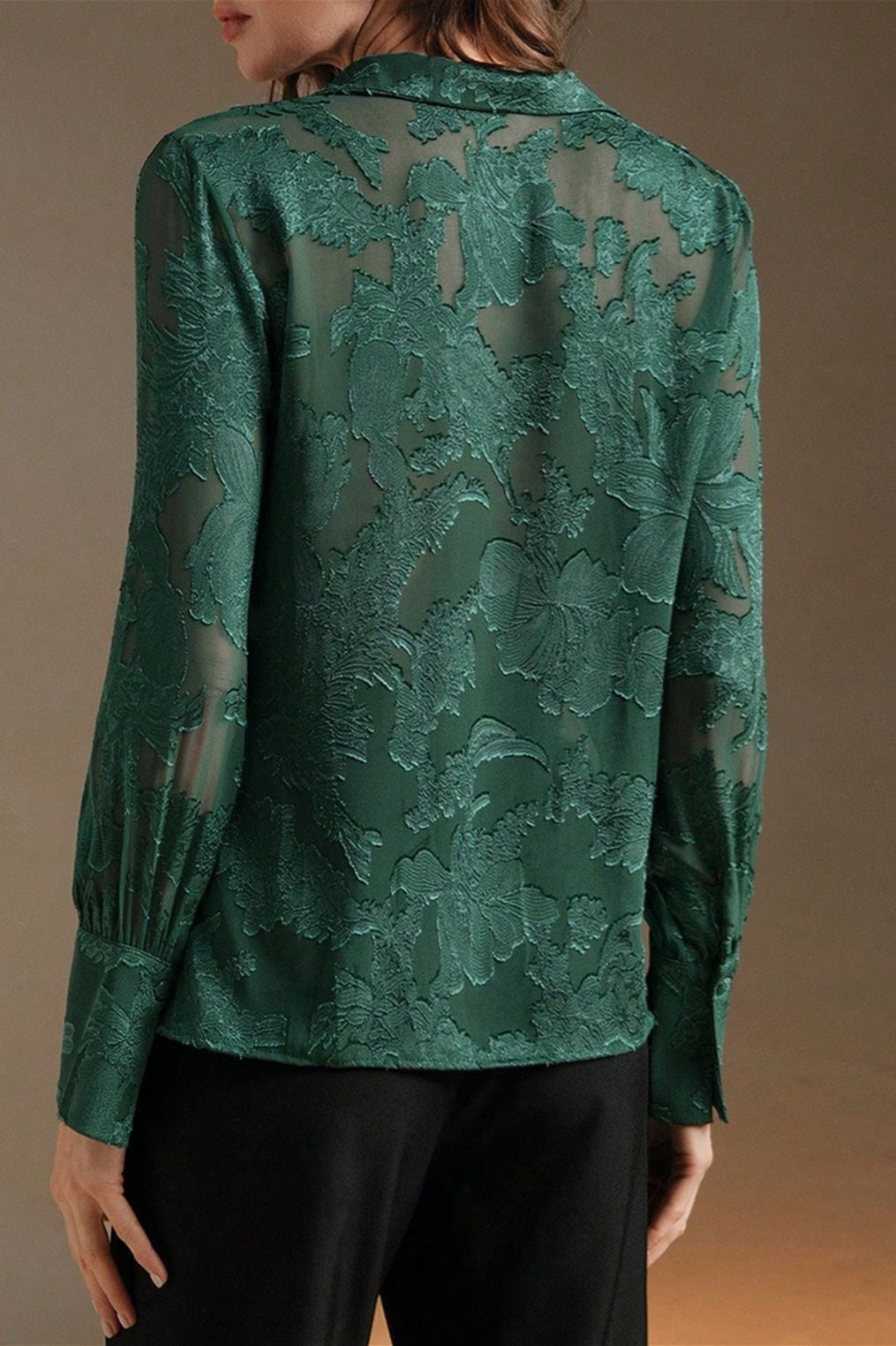 Embroidered Turtleneck Casual Spring-Summer Blouse