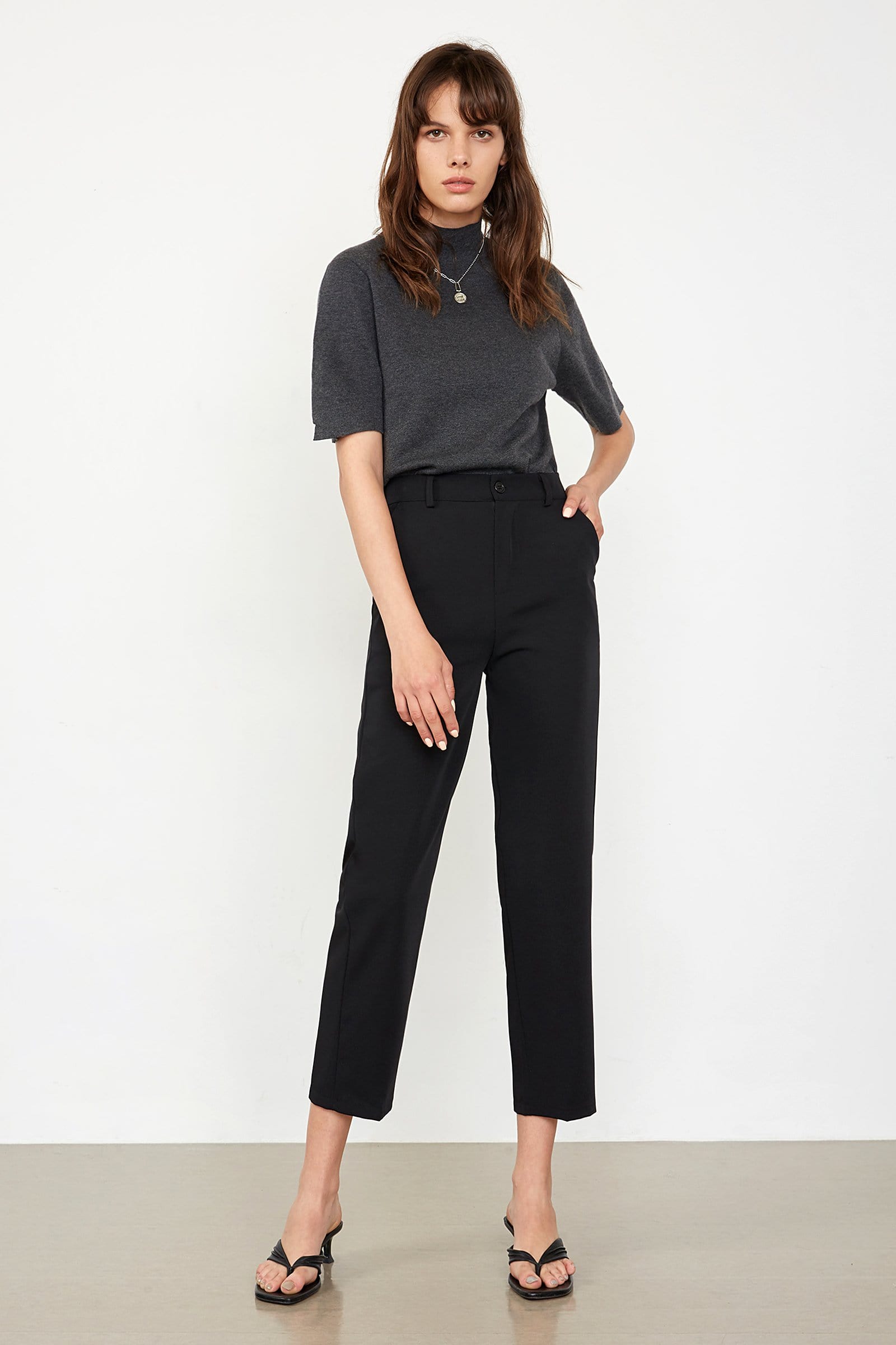 Mafalda Black Straight Leg Pants