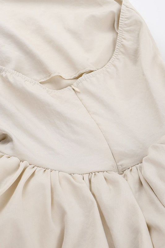 Halter LowBack Puff Mini Party Dress