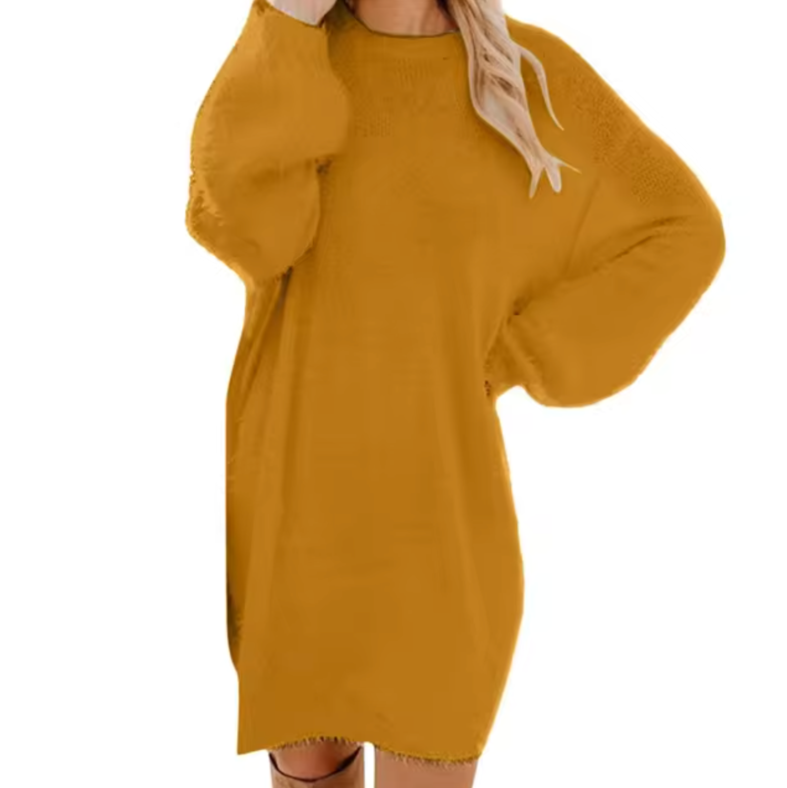Olga Casual Knit Dress Dress with Relaxed Fit and Streetwear Style