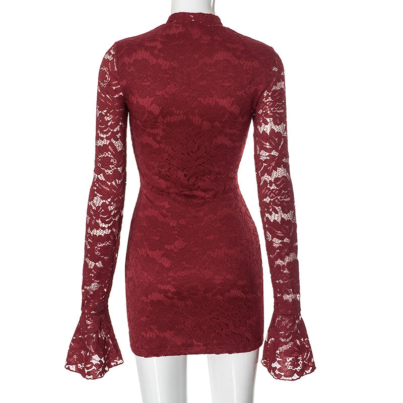 Ingram Mini Dress Maroon