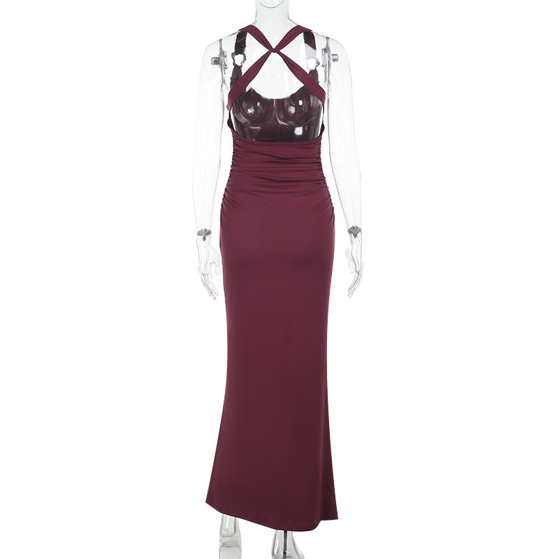 Solomon Maxi Dress Maroon