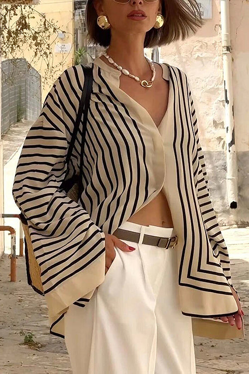 With Ease Striped Long Sleeve Top