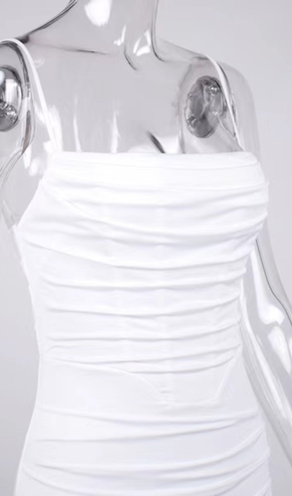 White Draped Corset Maxi Dress